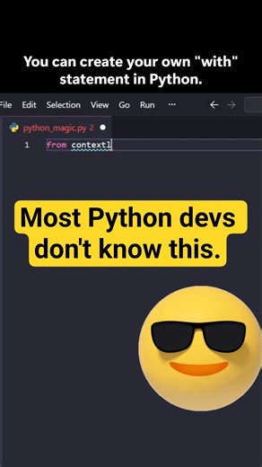 Create Your Own with Statement in Python (Most Devs Don't Know This) #coding #programming #python