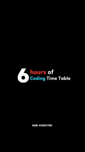 Rahul vaishnav 🧿 on Instagram: "6 Hours Of Coding Time Table ⤵️ 📌 Session 1: Learning (2 hours) 🚀 Purpose: Focus on new topics and foundational knowledge. Structure: 1 hr 30 min - Learn new concepts (watch tutorials, read docs, take notes). 30 min - Hands-on practice with examples or small exercises related to the topic. Break: 20-30 min 📌 Session 2: Practice & Experimentation (2 hours) 🚀 Purpose: Solidify learning with focused practice. Structure: 1 hr - Complete exercises or coding challe