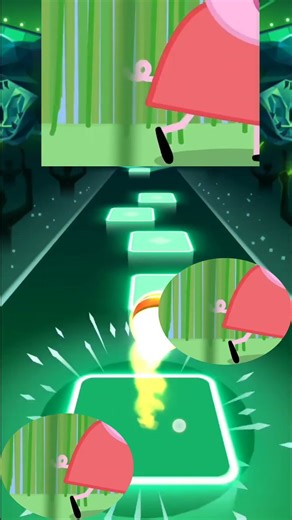 Pappa Pig Crying All Characters Super Mario Tiles Hop #tilesgop #shortvideo #funny #animation