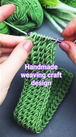 Creative Weaving Craft with Green Thread | Handmade Tutorial #handmadecraft #handicraft #craft
