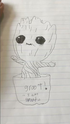 Part 1 of drawing the baby avengers! #marvel #avengers #mcu #groot #iamgroot