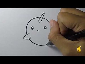How to Draw Cute Narwhal