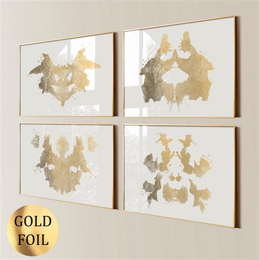 4 Rorschach Inkblot Tests Psychiatry Art Medical Art Scientific Art Psychologist Gift Psychotherapist Office Wall Decor Gold Foil Print - Etsy Canada