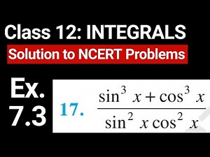 Class 12 Exercise 7.3 Question 17 | Maths Chapter 7 Integrals | NCERT Solution by JP Sir