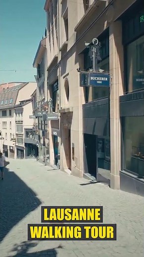 Lausanne Old Town Walking Tour 🇨🇭 Switzerland 4K #Shorts