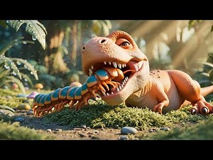 T Rex Eats a Centipede Dinosaur Nature Snack for Kids