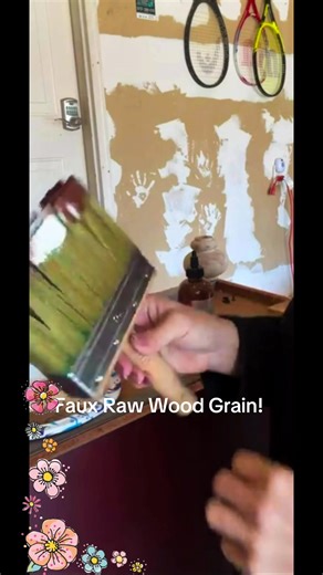 Tri Toned Brush Load! Or Triple Loaded Brush. Whichever you prefer. But that’s how I make any surface look like raw wood. It works. It’s stain too. Not paint. #UnicornSPiT | Michelle Nicole’s : ARTiSTiC ViVATiONS