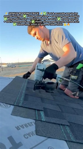 GENIUS Trick – Install Roof Shingles FAST & PERFECT! 🏠🤯