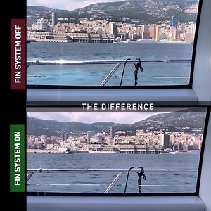 Watch the stabilizing results at sea trial with the fantastic Mangusta 130 Beachouse, equipped with a Humphree quad stabilization system consisting of 4 x 1.3m2 fins for premium comfort and performance. Everyone on board fully enjoyed the experience with the stabilization system activated. The roll damping at zero speed was measured to 74.4% (max) and 65% (average). Humphree makes the difference! | Humphree