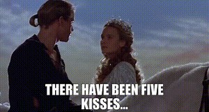 there have been five kisses...
