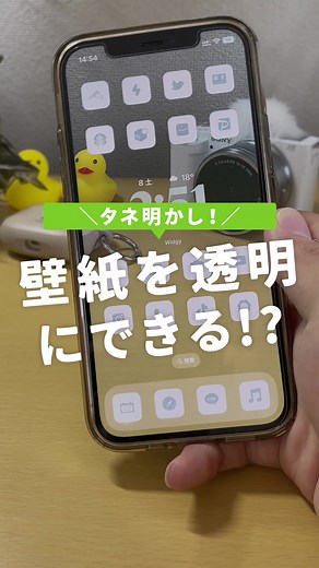 壁紙を透明にする方法！ 予想のコメントたくさんありがとう😊 #iPhone裏技 #アイフォン #動画編集 #壁紙作ってみた
