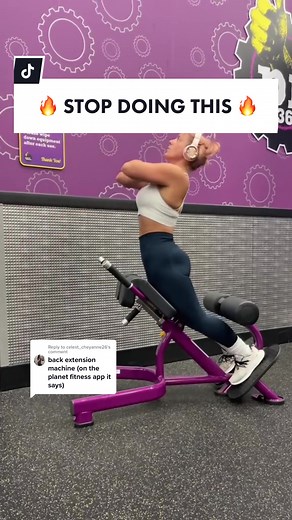 Replying to @celest_cheyanne26 Here you go, boo! Whike the back extension machine primarily* targets the erector spinae muscles, which run along the spine, you CAN target different muscle groups by adjusting your form. The back extension machine (or hyper extension machine) can be used for back, glutes, hamstrings, and even core! while adjustmenting your form can shift the emphasis of the exercise to different muscle groups, the erector spinae muscles will still be worked to some extent regardle