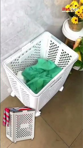 Foldable Laundry Basket with Wheels | Easy Rolling Laundry Storage!