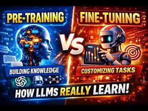 Pre-Training vs Fine-Tuning Explained in 7 Minutes | How LLMs Like GPT & BERT Learn