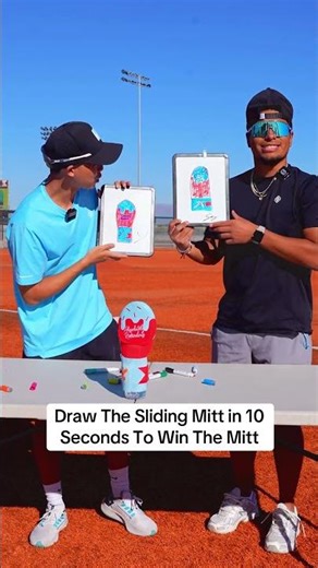 Draw The Sliding Mitt CHALLENGE: Baseball Edition! #shorts