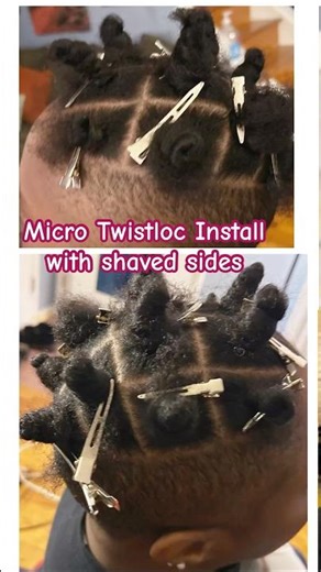 Started Micro Twist Locs Shave Sides & Back | Mohawk #DreamTrackAI Peaceful R&B #locs #microtwistloc