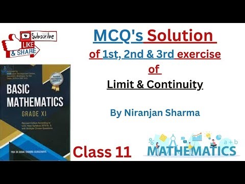 MCQ'S Solution of Limit & Continuity Class-11|| NEB||
