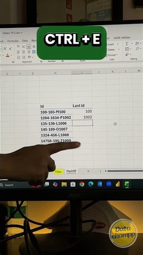 Flash Fill in Excel !! #datachampp #excel #vlookup