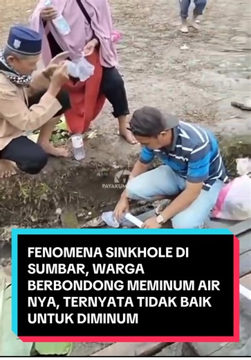 Beberapa hari ini terjadi fenomena danau sinkhole di persawahan Sumatera Barat sampai para warga berbondong untuk meminum air tersebut karena dipercaya mempunyai khasiat tinggi, setelah dikaji dan diteliti ternyata air tersebut tidak baik untuk diminum karena ada unsur bakteri cukup tinggi, oleh sebab itu Wagub Sumbar, Vasko langsung memberikan himbauan ke warga sekitar. #fyp #viral #sinkhole #sumbar #vaskoruseimy