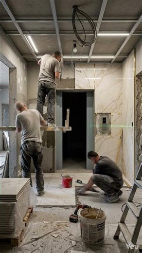 Luxury Elevator Lobby Transformation | Old Corridor to 5-Star Marble Lobby 😲#vitalshorts