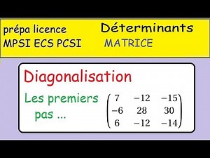 Prépa MPSI PCSI- Déterminant et diagonalisation de matrice- les premiers pas - Type colle