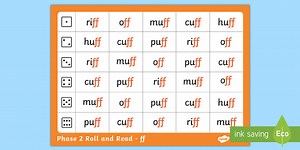 Phase 2 ff Phoneme Roll and Read Mat