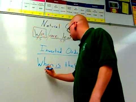Natural order, Inverted order, and understood you- Sentence work