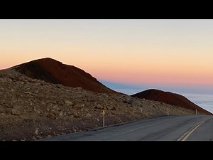 Mauna Kea Volcano Summit Drive At Sunset