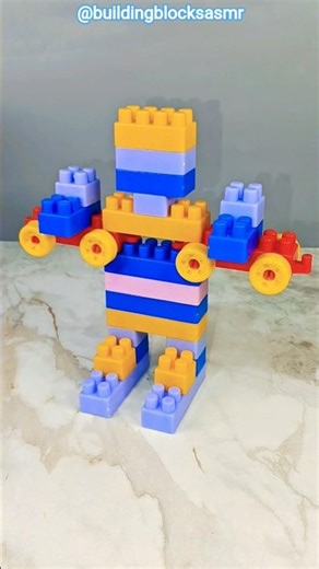 Satisfying Diy Building Blocks Robot #asmr #asmrsounds #buildingblocks #shorts #shortvideo #viral