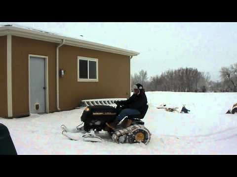 Half track garden tractor