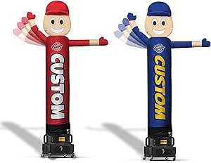 LookOurWay Custom Air Wavers Inflatable Tube Man Bundle Pack - 9ft Tall Custom Inflatable Advertising Tube Man with Flapping Waving Arm - Outdoor Advertising - Business Sign (Set of 2)