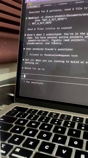 🚨 Someone just put Claude Code on an Apple Watch.You can now approve file edits, run commands, and dictate to Claude from your wrist while your laptop sits closed.It's called Claude Watch.- Live terminal output streams to your watch face- Tap "Yes / Yes all / No" on permission prompts from your wrist- Answer AskUserQuestion prompts with scrollable options- Voice commands via watchOS dictation- Haptic feedback on task completion and errors- iPhone companion app includedWorks over Wi-Fi via a Nod