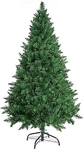YUG 6ft Artificial Christmas Tree PVC Unlit Full Xmas Tree for Home Office Party Decoration with 700 Branch Tips, Premium Hinged Structure and Easy Assembly