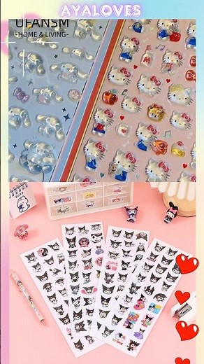 Cutest Sanrio Stickers Ever! 🎀✨ Kawaii Aesthetic #cinnamoroll #mymelody #sanrio #kawaiistyle