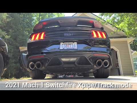 2021 Mach 1 Mustang Borla Switchfire Xpipe vs Stock Active Exhaust in Track Mode #borlaswitchfire
