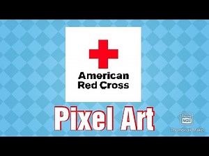 American Red Cross Logo Pixel Art