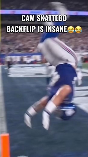 Cam Skattebo Backfilp after scoring a Touchdown