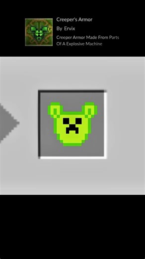 crafting creeper armor moment #minecraft #shorts #youtube