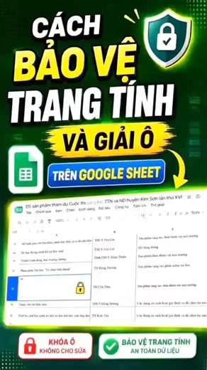 Cách khóa ô trang tính trên Google Sheet để không ai chỉnh sửa được nội dung của bạn.