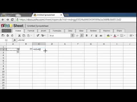 Zoho Spreadsheet Formulas How to Add Subtract Divide and Multiply