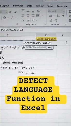 Detect Language using Excel#excel#exceltips#exceltricks