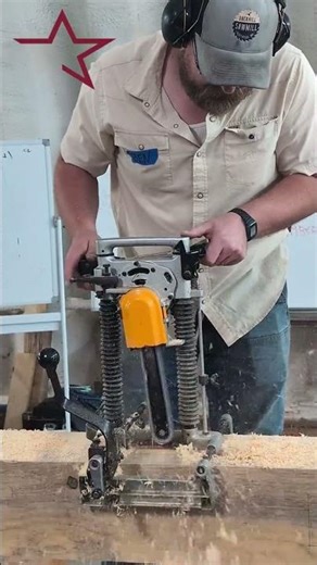 cutting a mortise in an 8x8