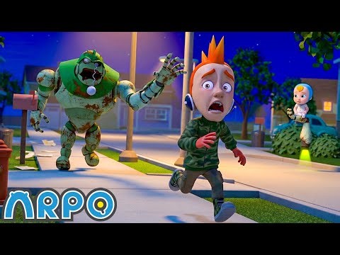 Chased By A Robot ZOMBIE 🧟 Cartoons For Kids | Arpo Full Episodes | After School Club