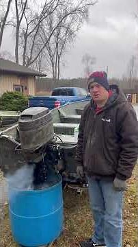 Great Running 1976 Mercury 50HP Outboard on My $300 Boat #shorts