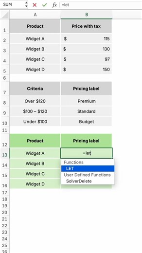 How to Use the Excel LET Function | Data Driven Insights