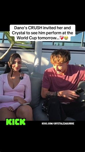 Dano's CRUSH invited her and Crystal to see him perform at the World Cup tomorrow…❤️‍🩹😭 | #crystalizaguirre #dano