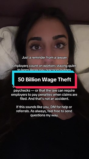 Wage theft costs US workers ~$50 billion every year in unpaid wages and benefits. Read more about the Fair Labor Standards Act here - https://www.dol.gov/agencies/whd/flsa/misclassification https://www.epi.org/press/wage-theft-costs-american-workers-50-billion/ https://www.workingnowandthen.com/blog/wage-theft-the-50-billion-crime-against-workers/ #lawyer #workplace #wagetheft #employer #employee