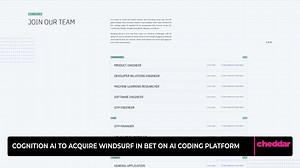5.9K views · 21 reactions | Enterprise software startup Cognition AI agreed to purchase Windsurf, a platform that enhances A.I.‑driven coding. | cheddar news | Facebook