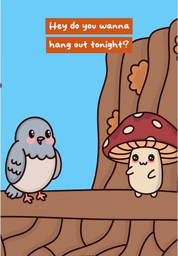 Thursday Night Out with Friends | Fun Animated Mushroom and Bird Hangout