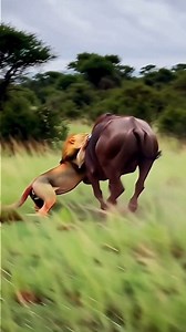 Savage Encounter: When the King of the Jungle Strikes Back #Wildlife #NatureUncut #AnimalAttack #LionVsBuffalo #WildlifeReels #AfricanWildlife #NatureIsBrutal #AnimalKingdom #SafariLife #WildMoments #CinematicNature #NatureLovers | Lily mae